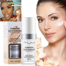Load image into Gallery viewer, 30ml TLM Color Changing Foundation Make Up Cover Primer Base MakeUp Sunblock SPF 15 Natural Color Brightening Moisturizing