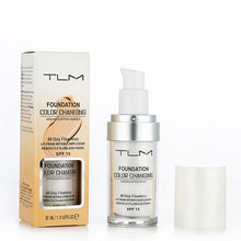 Load image into Gallery viewer, 30ml TLM Color Changing Foundation Make Up Cover Primer Base MakeUp Sunblock SPF 15 Natural Color Brightening Moisturizing