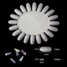 Load image into Gallery viewer, 20 pcs Crystal AB Teardrop Nail Crystals Stones Drop Shape Flat Back Rhinestones For Glass 3D Nails Design Art Decorations