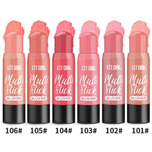 Load image into Gallery viewer, Makeup Blush Stick Face Makeup Shimmer Bronzer Contour Cream Cheek Blusher Cosmetics Brighten Make Up