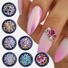 Load image into Gallery viewer, 3D Nail Rhinestones Rose Jewelry Diverse DIY Gems Charming Mix Crystal Nail Art Decorations Gel Glitter Charms Nail Accessories