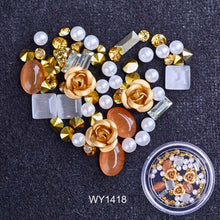 Load image into Gallery viewer, 3D Nail Rhinestones Rose Jewelry Diverse DIY Gems Charming Mix Crystal Nail Art Decorations Gel Glitter Charms Nail Accessories