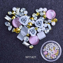 Load image into Gallery viewer, 3D Nail Rhinestones Rose Jewelry Diverse DIY Gems Charming Mix Crystal Nail Art Decorations Gel Glitter Charms Nail Accessories
