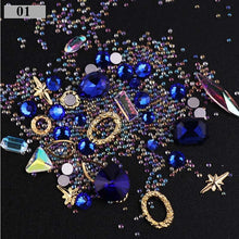 Load image into Gallery viewer, 3D Nail Rhinestones Rose Jewelry Diverse DIY Gems Charming Mix Crystal Nail Art Decorations Gel Glitter Charms Nail Accessories