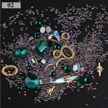 Load image into Gallery viewer, 3D Nail Rhinestones Rose Jewelry Diverse DIY Gems Charming Mix Crystal Nail Art Decorations Gel Glitter Charms Nail Accessories