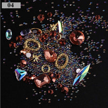 Load image into Gallery viewer, 3D Nail Rhinestones Rose Jewelry Diverse DIY Gems Charming Mix Crystal Nail Art Decorations Gel Glitter Charms Nail Accessories