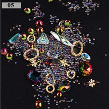 Load image into Gallery viewer, 3D Nail Rhinestones Rose Jewelry Diverse DIY Gems Charming Mix Crystal Nail Art Decorations Gel Glitter Charms Nail Accessories