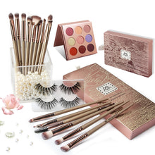 Load image into Gallery viewer, 2019 New Beauty Make up Set With 15 pcs Makeup Brush Eyeshadow Palette Matte Glitter Eye Shadow False Eyelashes Makeup Kit