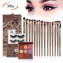 Load image into Gallery viewer, 2019 New Beauty Make up Set With 15 pcs Makeup Brush Eyeshadow Palette Matte Glitter Eye Shadow False Eyelashes Makeup Kit