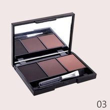 Load image into Gallery viewer, 3 Color Eye Shadow Brow Makeup Palette Long-lasting Waterproof Make Up Eyebrow Shades Powder Pigmented Matte Eyeshadow Pallete
