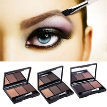 Load image into Gallery viewer, 3 Color Eye Shadow Brow Makeup Palette Long-lasting Waterproof Make Up Eyebrow Shades Powder Pigmented Matte Eyeshadow Pallete