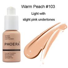 Load image into Gallery viewer, PHOERA Foundation Cream Mineral Whitening Long Wear Oil Control Concealer Liquid Foundation Soft Matte Facial Base Cream TSLM1