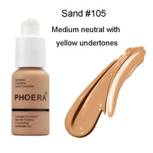 Load image into Gallery viewer, PHOERA Foundation Cream Mineral Whitening Long Wear Oil Control Concealer Liquid Foundation Soft Matte Facial Base Cream TSLM1