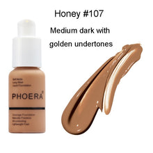 Load image into Gallery viewer, PHOERA Foundation Cream Mineral Whitening Long Wear Oil Control Concealer Liquid Foundation Soft Matte Facial Base Cream TSLM1