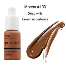 Load image into Gallery viewer, PHOERA Foundation Cream Mineral Whitening Long Wear Oil Control Concealer Liquid Foundation Soft Matte Facial Base Cream TSLM1
